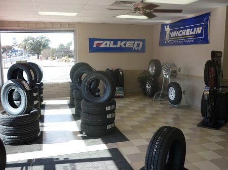 tires on display